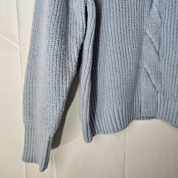 NWT Nine West Sweater Womens XXL Blue V Neck Twist Front Knit Pullover Preppy - Picture 3 of 11